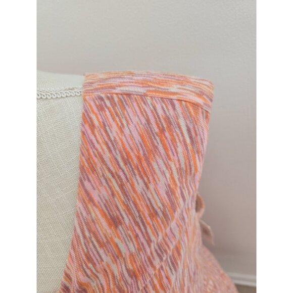 Alex Marie Carmen Orange Knit Ruched Cap Sleeves Sheath V-Neck Lined Dress 8 M - Picture 9 of 14